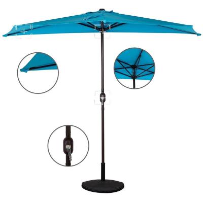 China Round Shape Outdoor Commercial Half Patio Furniture Garden Summer Outdoor Beach Umbrella With Air Vent for sale