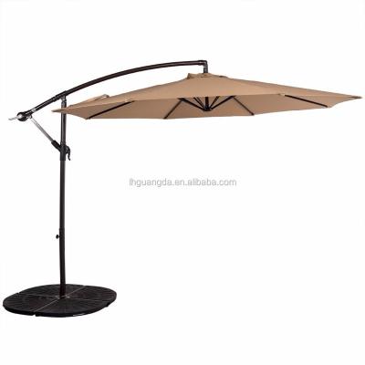 China Outdoor Furniture New Tan Offset 10ft Hanging Market Outdoor Umbrella for sale