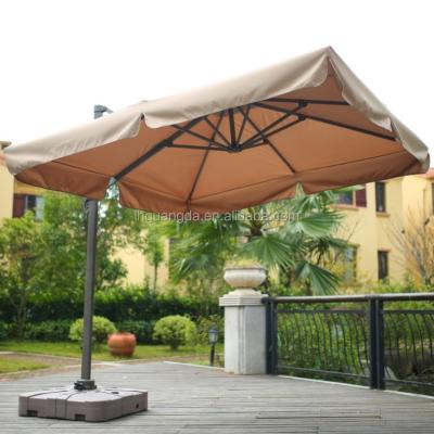 China Modern Outdoor Furniture Alum Beach Umbrella With Base Roma Hanging Outdoor Garden Umbrellas for sale