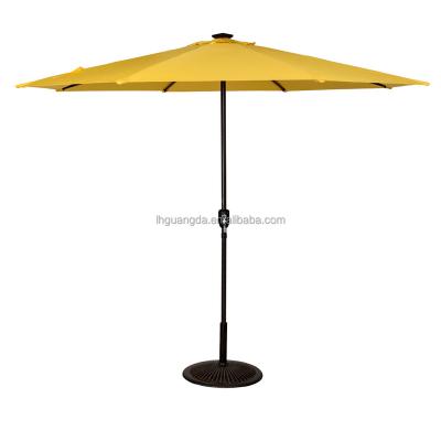 China Outdoor Furniture Outdoor Solar Garden Parsol With USB Charging Outdoor Umbrella Led for sale