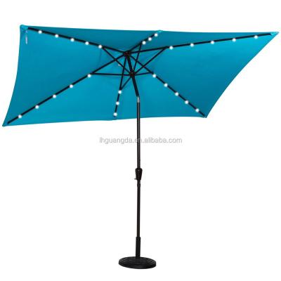 China Outdoor Cheap Patio Outdoor Garden Furniture Waterproof Solar Beach Umbrella for sale