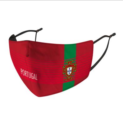 China Comfortable Wholesale Custom Football World Cup Sports Fans Face Mask Washable for sale