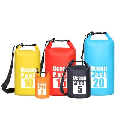 China Custom Logo Outdoor Sport Purchasing Floating Carry Increasing Waterproof 2L 3L 5L 10L 15L 20L 500d PVC Polyester Ocean Pack Dry Bag for sale