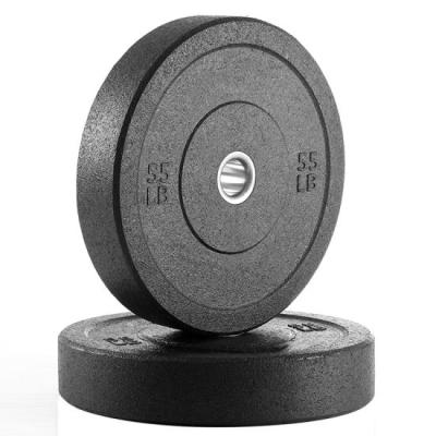 China Rubber Black Barbell Weight Bumper Plates Durable Good Train Fitness for sale