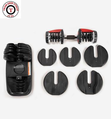 China Low Price Universal Gym Equipment Home Durable 24 Kg Adjustable Dumbbell Set for sale