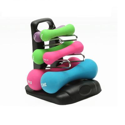 China Plastic Dip In Dumbbell Women's Neoprene Dumbbell Sets Portable Colorful Gym Fitness Bone Plastic Dip Dumbbell for sale