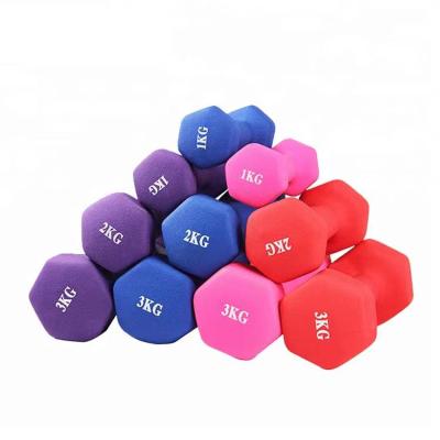 China Fashion. Custom Colored Sports Logo Gym Equipment Weight Lifting Vinyl Dipping Hex Dumbbell for sale