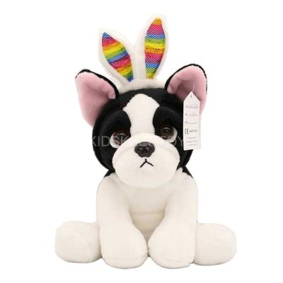 China Manufacture best-selling quality plush china dog toys black and white plush for sale