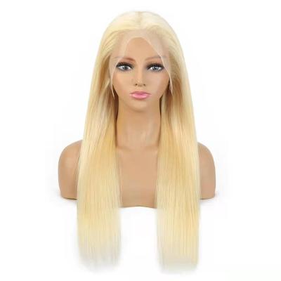 China Direct Sales 13x4 Straight Hair Raw Virgin Human Hair 613 Blonde Color Hd Brazilian Hair Lace Frontal Wigs for sale