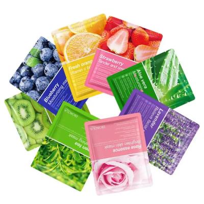 China Moisturizing Cream Cosmetic Whiten Beauty Natural Organic Facial Skin Care Fruit Plant Face Sheet Mask Hydration Facial Mask for sale