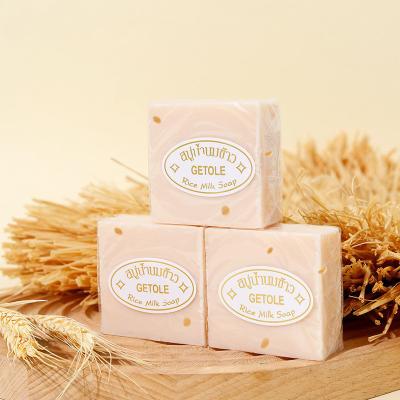 China Wholesale Handmade Thailand Rice Milk Soap Original Soap Rice Base Cleaning Milk Whitening Goat Milk Soap To Whiten Oil Control for sale