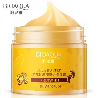 China Dead Skin Exfoilating Shea Butter Exfoliating Foot Cream Moisturizing Foot Rub Tender Peeling Foot Care Foot Pedicure Creams for sale