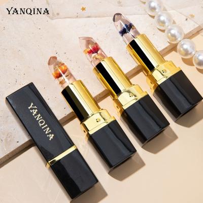 China Private Label Temperature Changing Color Lip Balm Makeup Moisturizer Jelly Gel Flower Lipstick Waterproof Clear for sale