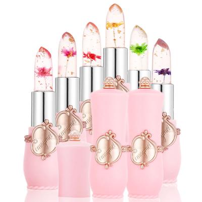 China Jelly Lip Balm Flowers Waterproof Lipstick Moisturizer Long Lasting Color-Changing Lip Gloss For Women Private Label Makeup for sale