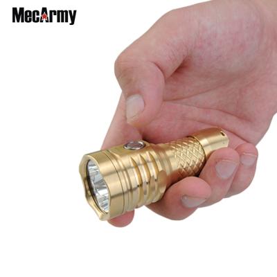 China MeacArmy PT16-BS 1200 Brass Flashlight Camping USB Rechargeable Lumens 16340 or 18350 EDC Torch for sale