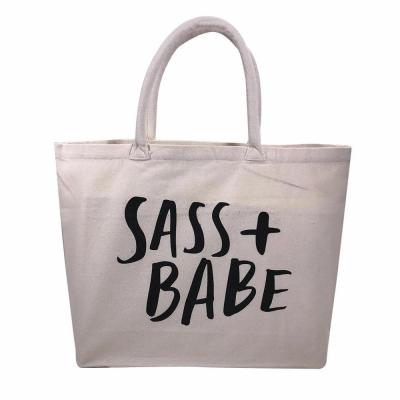 China Logo Printed Calico Cotton Canvas Reusable Tote Shopping Bag Customized Bag for sale