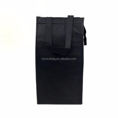 China Alibaba China Waterproof Hot Selling Economy Tote Nonwoven Thermal Wine Bottle Cooler Bag for sale