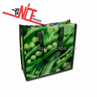 China Convenient reusable pp woven carrier bag with plastic button closure, pp woven shopping bags, pp eco woven bags for sale