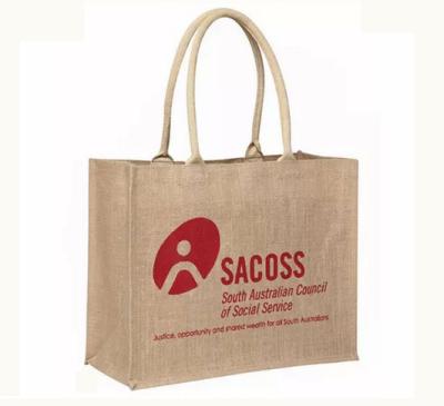 China Custom Convenient Jute Shopping Bag for sale