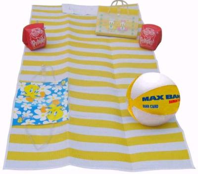 China Foldable PP Woven Polypropylene Beach Mat , PP Woven Plastic Mat for sale