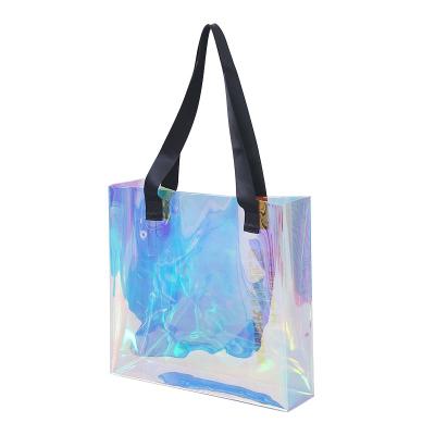 China Women Reusable Waterproof Transparent Bag Shooter Radium Fashion PVC Jelly Clear Handbags for sale