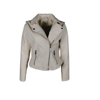 China Wholesale Lady Clothing White Windproof Women's Jacket Anti-wrinkle Autumn PU Jackets Outerwear Coat Women's Jacket for sale