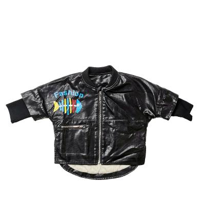 China Designer Waterproof Wholesale Cute Baby New Year Leather Jackets for sale