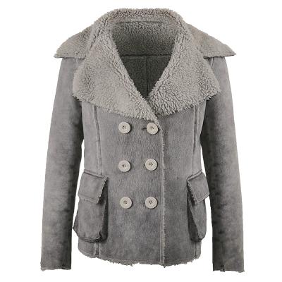 China Cute Anti-wrinkle Winter High Quality Vintage Fleece Jacket Coat With Fur For Women for sale