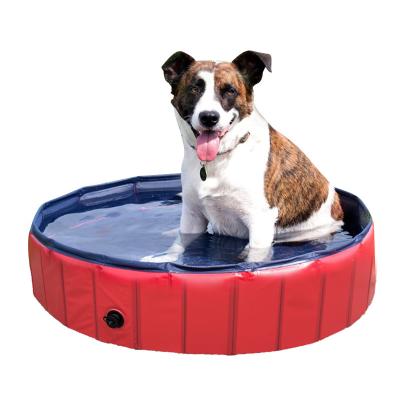 China Hot Selling Stocked Amazon Dog Pet Dog Grooming Portable Plastic Foldable Pet Swimming Pool Bath Tub For Dog Swimming for sale