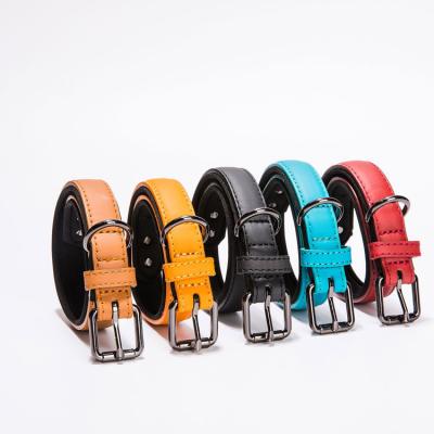 China Custom Handmade Double Layer Luxury Leather Pet Collars Relieve Padded Waterproof Dog Collar with Vegetable Tanned Leather for sale