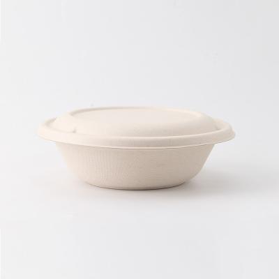 China Hot Sale Non-Toxic Wholesale Ramen Soup Compostable Biodegradable Disposable Sugar Cane Bagasse Paper Rolls Cup With Lids for sale