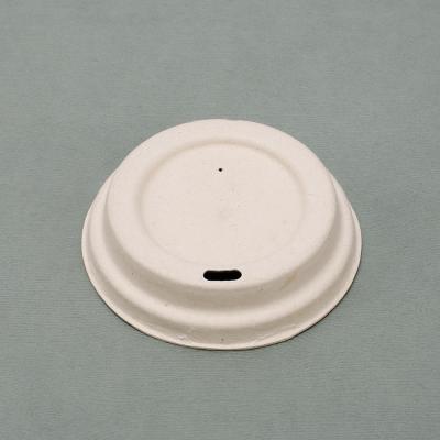 China Surgcane Biodegradable Eco Friendly Bagasse Lid Paper Cup 8oz Disposable Hot Selling Disposable Coffee Cup Lid for sale