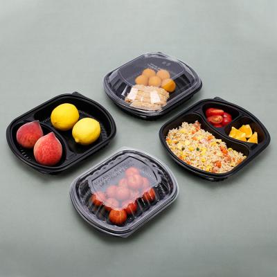 China Factory Direct Microwavable Plastic Lunch Box Salad Storage Disposable Plastic Boxes Cake Packaging Container Sushi for sale