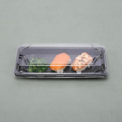 China Wholesale Non-Toxic Hot Selling Disposable Plastic Dish Set Disposable Sushi Box Tray Food Sushi Box for sale