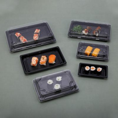 China Disposable Disposable Disposable Dishes Disposable Dishes Tray Sushi Plates Hot Selling Plastic Box Wholesale for sale