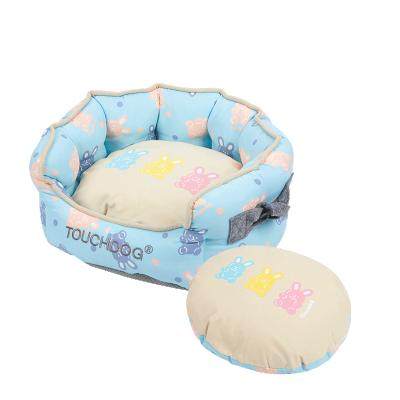 China Breathable Custom Unique Soft Plush Pet Dog Cat Donut Beds Thermal Pet Bed for sale