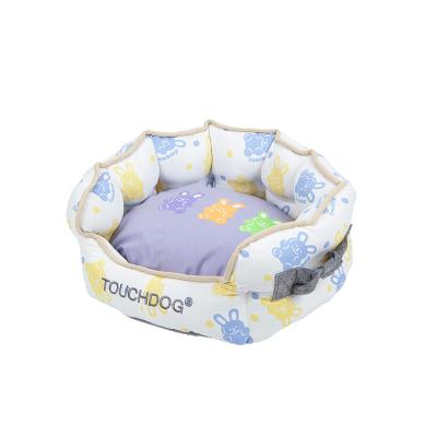 China Custom Breathable Single Bed Machine Washable Small Pet Dog Cat Pet House Pillow Animal Bed for sale