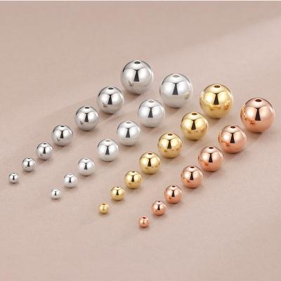 China Classic Fine Environmental Friendly S925 Sterling Silver 18K Gold Plated DIY Bead Jewelry Accessories For Jewelry Making Women's Bracelets Teenagers for sale