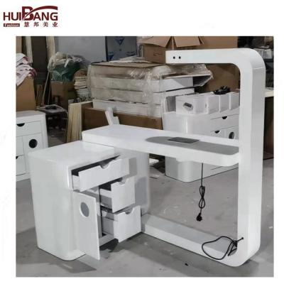 China Contemporary high quality nail table wooden nail for beauty salon HB-K806-12 for sale