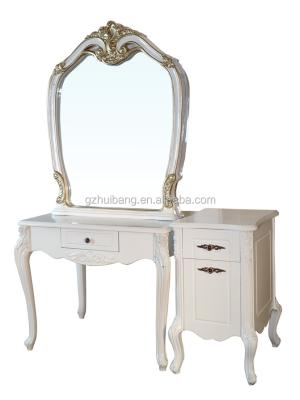 China White commercial furniture barber shop hair salon mirror table/mirror station HB-B370-B1 for sale