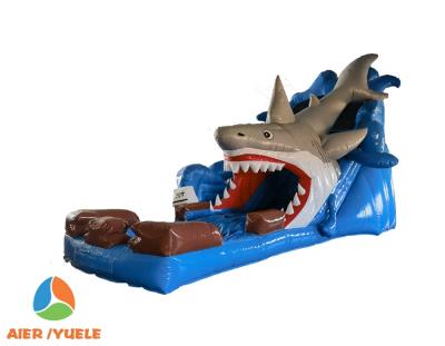 China waterproof & Fire Resistance Big Shark Inflatable Water Slide for sale