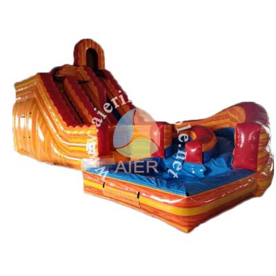 China waterproof & Fire resistance bend the inflatable slide Fire Resistance Slide for sale