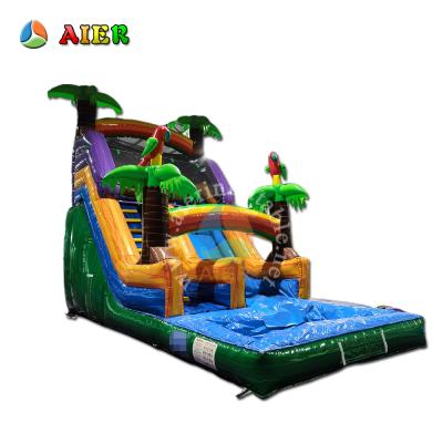 China waterproof & Fire Resistance Wild Parrot Inflatable Water Slide for sale