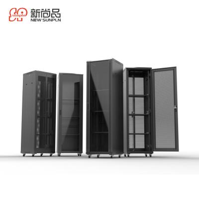 China SPCC Cold Rolled 27U 600 800mm Width 4 Post Adjustable Steel Network Cabinet Computer Hardware Enclosure China for sale