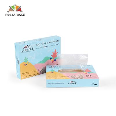 China Home.Restaurant.Bar.Hotel.Wedding. Super Markets Promotions Child Disposable Gloves Gloves Food Grade Items Transparent Plastic Daily Kitchen Utensils for Children to Prevent Dirty Hand for sale