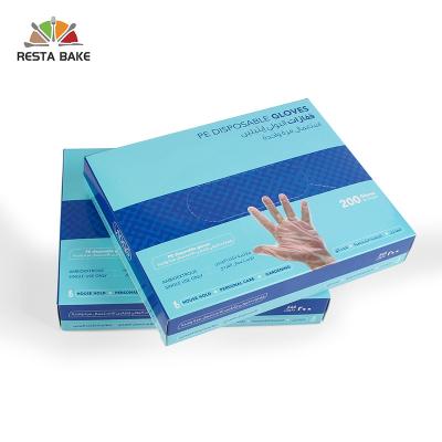 China Home.Restaurant.Bar.Hotel.Wedding. Super Market Promotions Food Grade Disposable Gloves Transparent Plastic Gloves Daily Items Kitchen Utensils Oil Resistance Protection Hands for sale