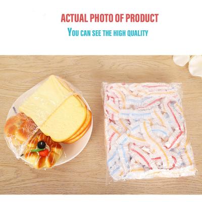 China Dustproof Freshness Preservation 100 Food Grade Mixed Multi-Color Mixed PE Food Storage Cover Disposable Food Cover for sale