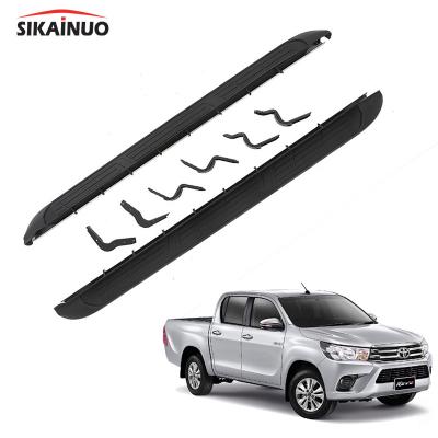 China Original Car Aluminum Alloy Fixed Static Accessories Running Panel 4X4 Stationary Side Step Nerf Bar For Hilux Revo Double Cab 2015+ for sale