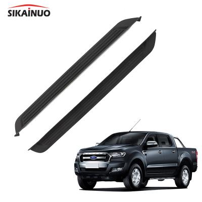 China Wholesale Price Aluminum Alloy Fixed Side Step Running Panel Aluminum Static Auto Footrest For Ford Ranger 4 Door 2015+ for sale