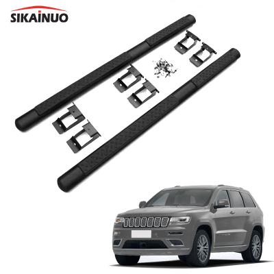 China Easy Thru Fixed Side Step Static Foot Pedals Running Board Accessories Stationary Outdoor Nerf Bar For Grand Cherokee 2011+ for sale